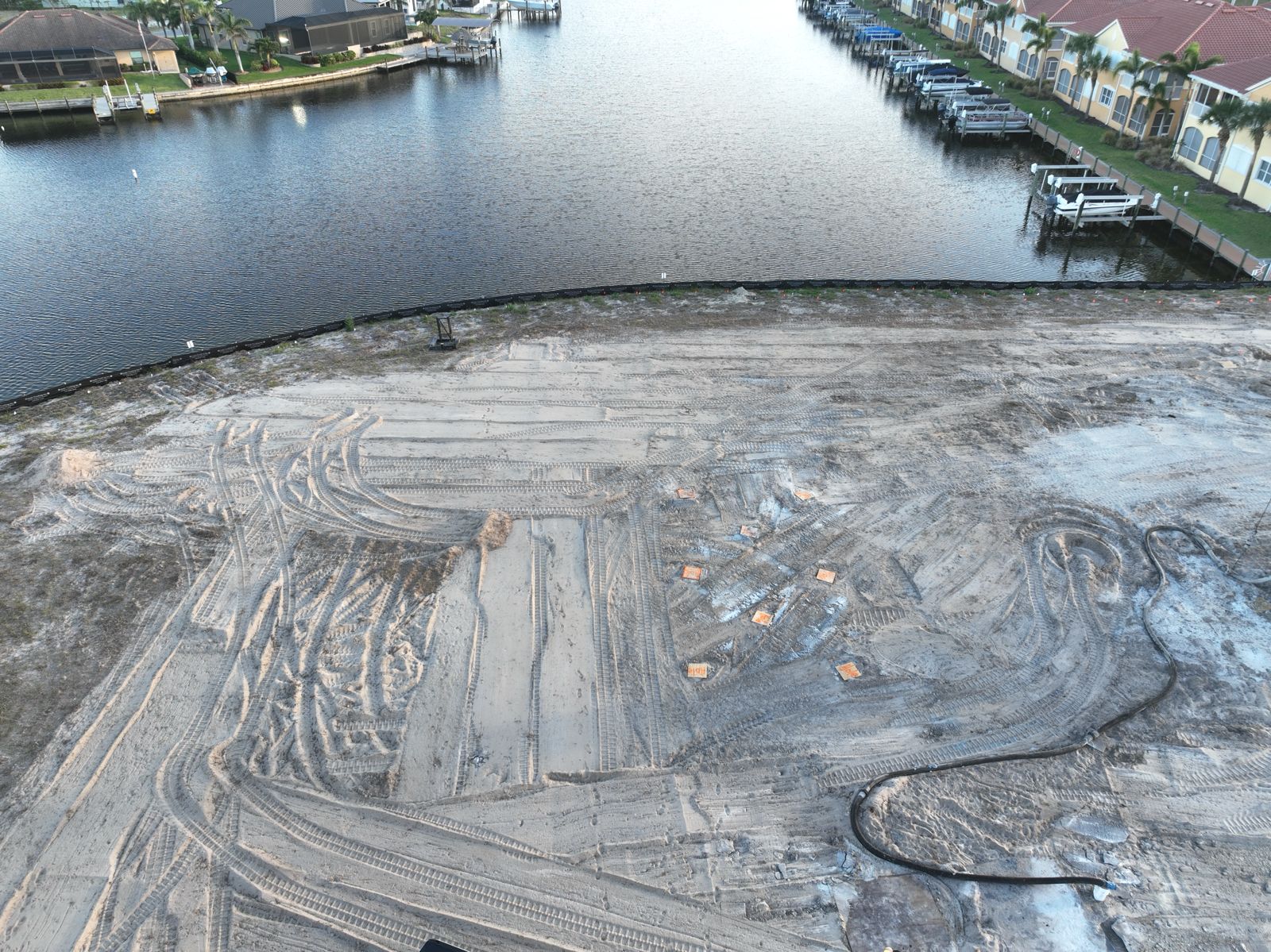 Stormwater drainage infrastructure installed on the Lake Shadroe site, April 2026